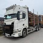 Scania R650 Timber truck with crane and Hogstad trailer